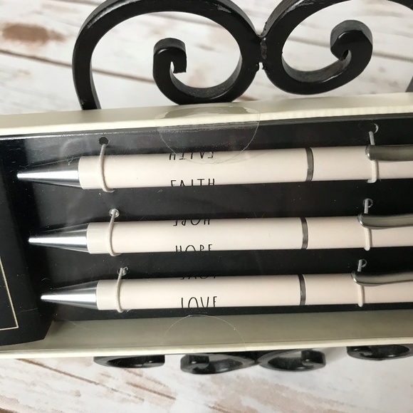 Rae Dunn Faith Hope Love Ballpoint Pen Set - Picture 3 of 4